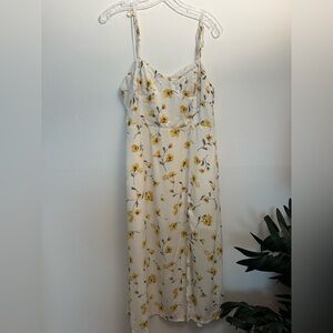 Floral dress with dainty tie straps